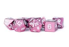 16mm Metal Polyhedral Dice Set: Pink